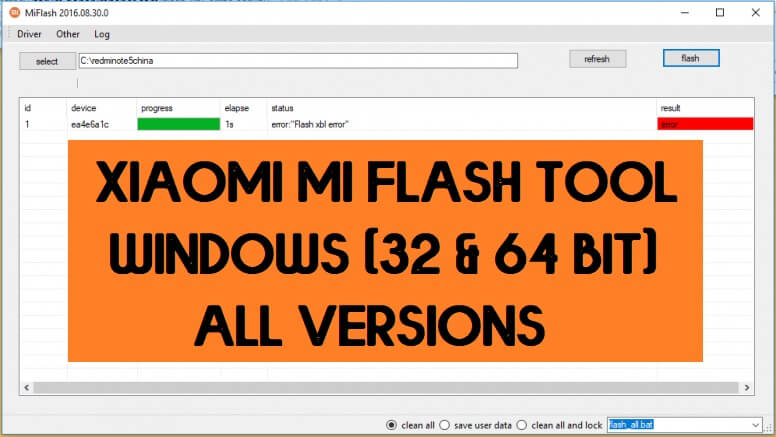 mi flash tool 64 bit